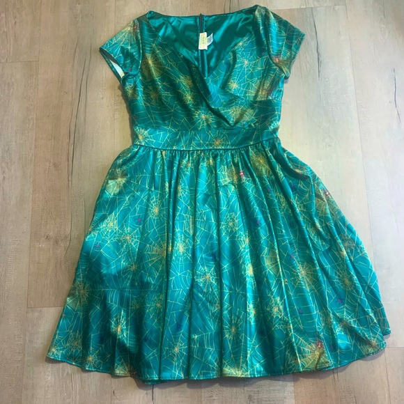 Size XL Spiderweb Dress by Pinup Girl Clothing - Picture 1 of 9